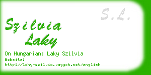 szilvia laky business card